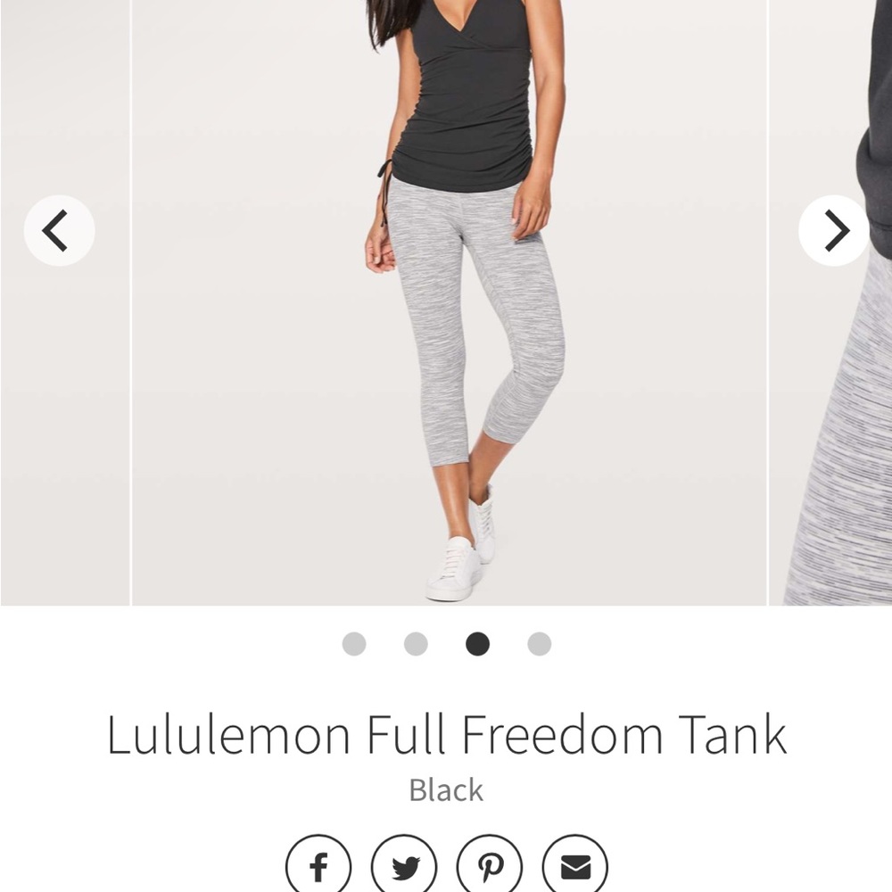 Lululemon full freedom tank black Sz 2 - Picture 7 of 7